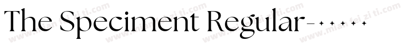 The Speciment Regular字体转换
